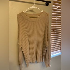 Tan aerie sweater. Worn once, washed once